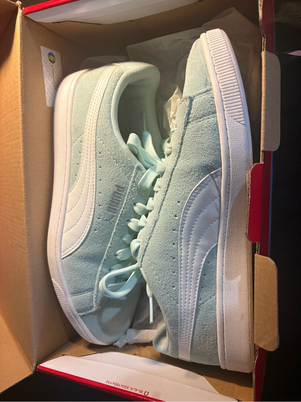 Puma Vikky v2 Mint Green and White Women's Sneakers